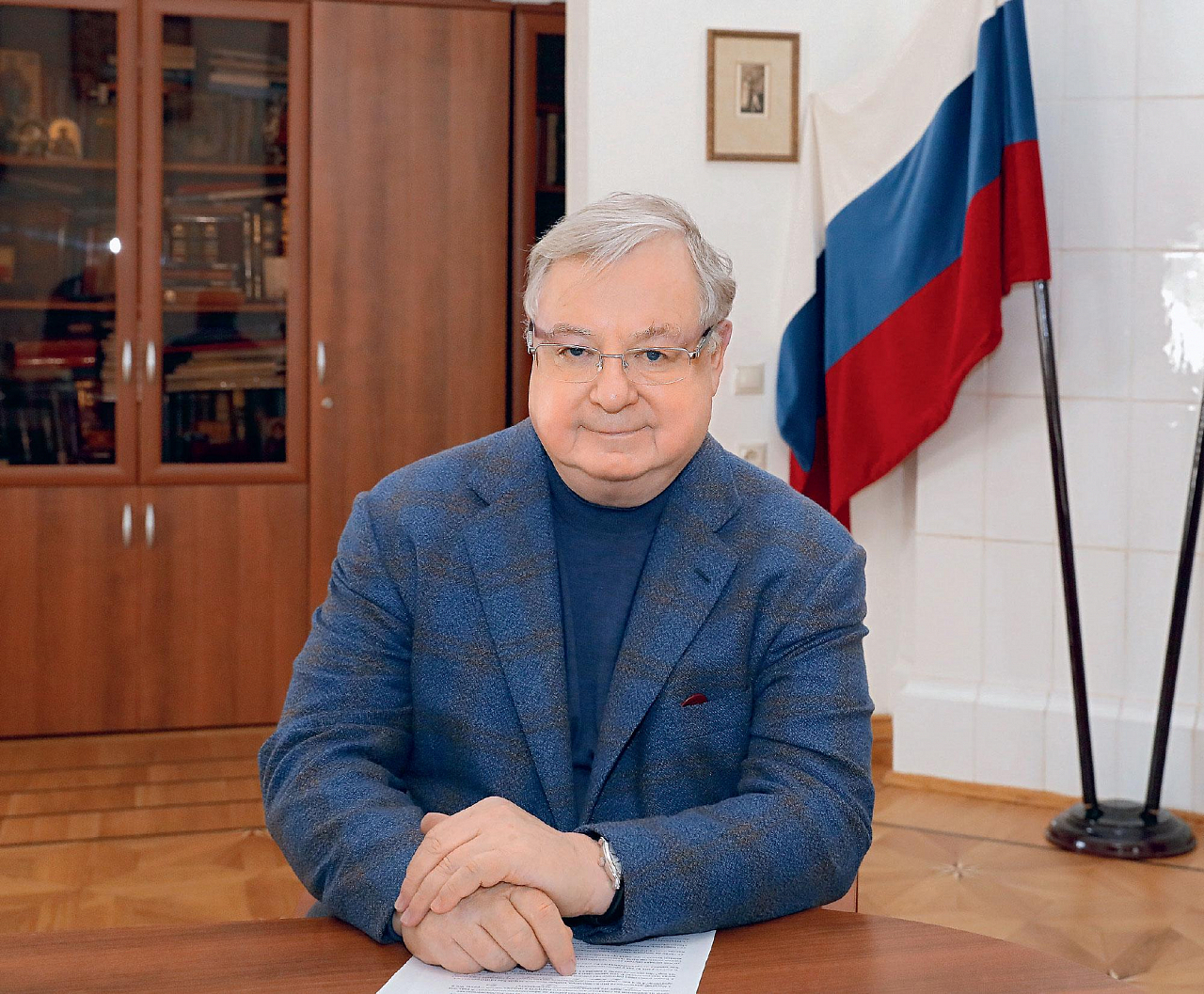 Поздравление с Днем строителя председателя Общественного совета при Минстрое России Сергея Степашина